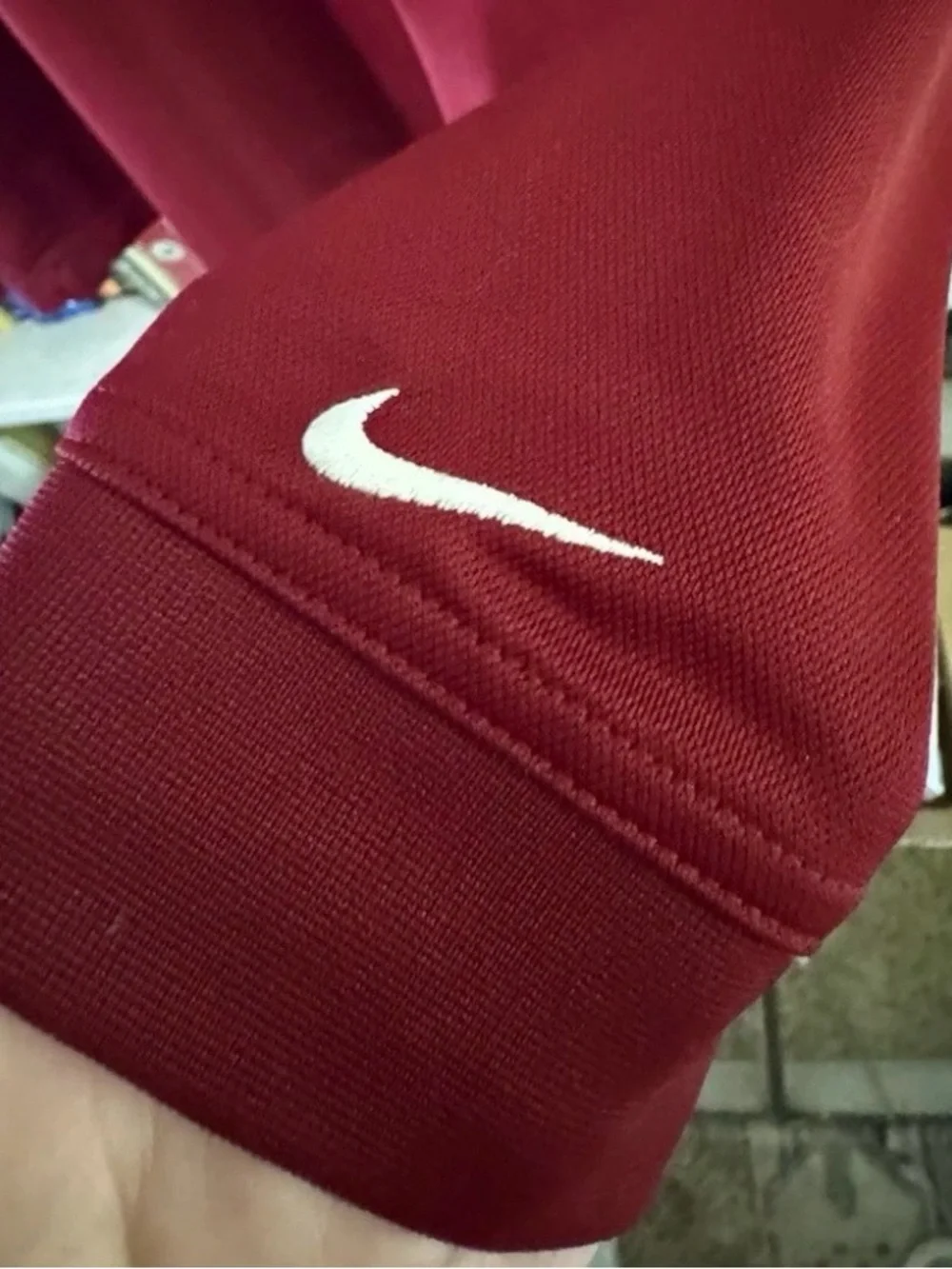 Nike Golf DriFit Fit  Long Sleeve “Team Red” Polo Shirt Mens Large